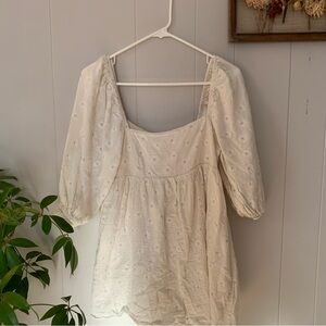 Storia Cream Puff Sleeve Romper